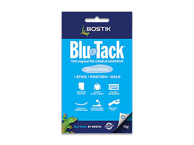 4 Paquetes De Blu-tack Original Bostik - Masilla Adhesiva Reutilizable No Tóxica, Azul, 60g Cada Uno