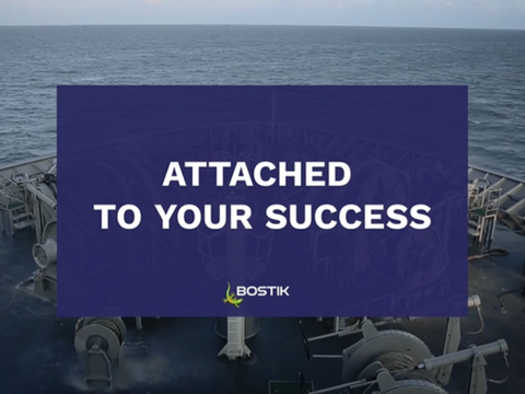 Bostik message displayed over a ship deck background