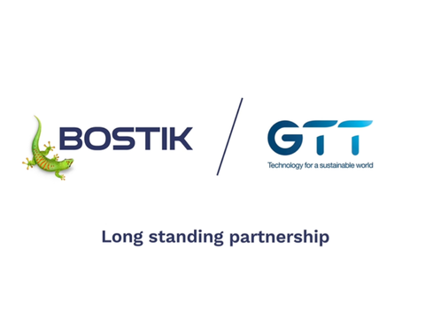 Bostik and GTT logos with partnership message