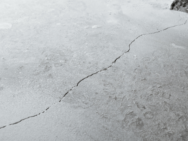Detailní záběr praskliny v betonové podlaze zdůrazňující potřebu opravy a přípravy povrchu.