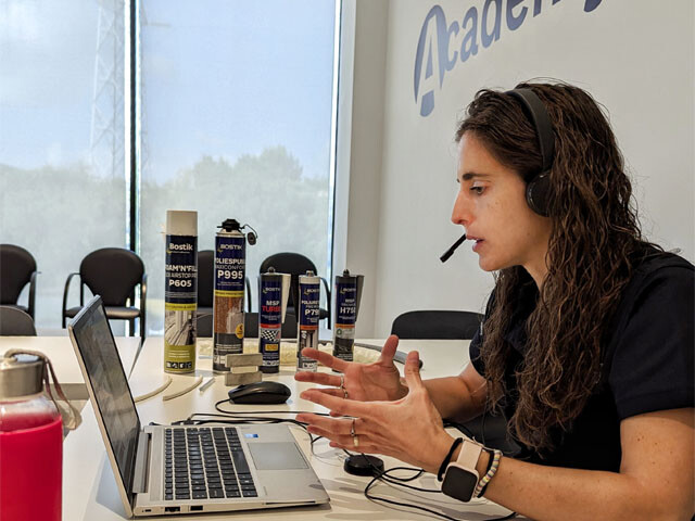 Anna giving a webinar