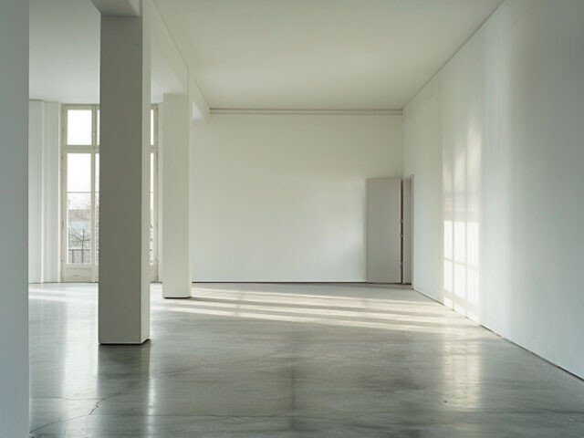 Empty room with clean self-levelling compound 