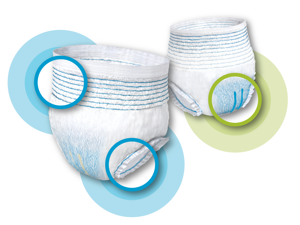 adult-diaper-and-baby-diaper-with-elastic-belly-and-waist-applications-highlighted