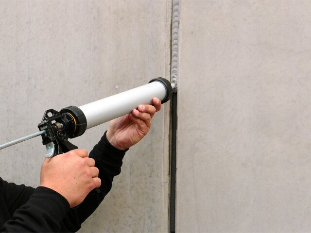 PU sealant applied to a joint