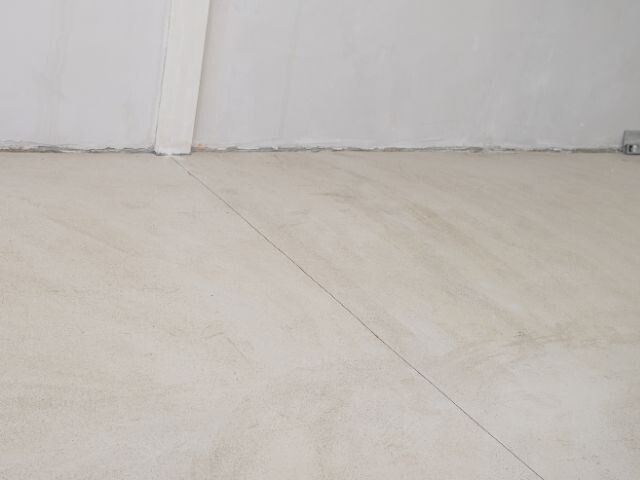Concrete floor with visible movement joint
