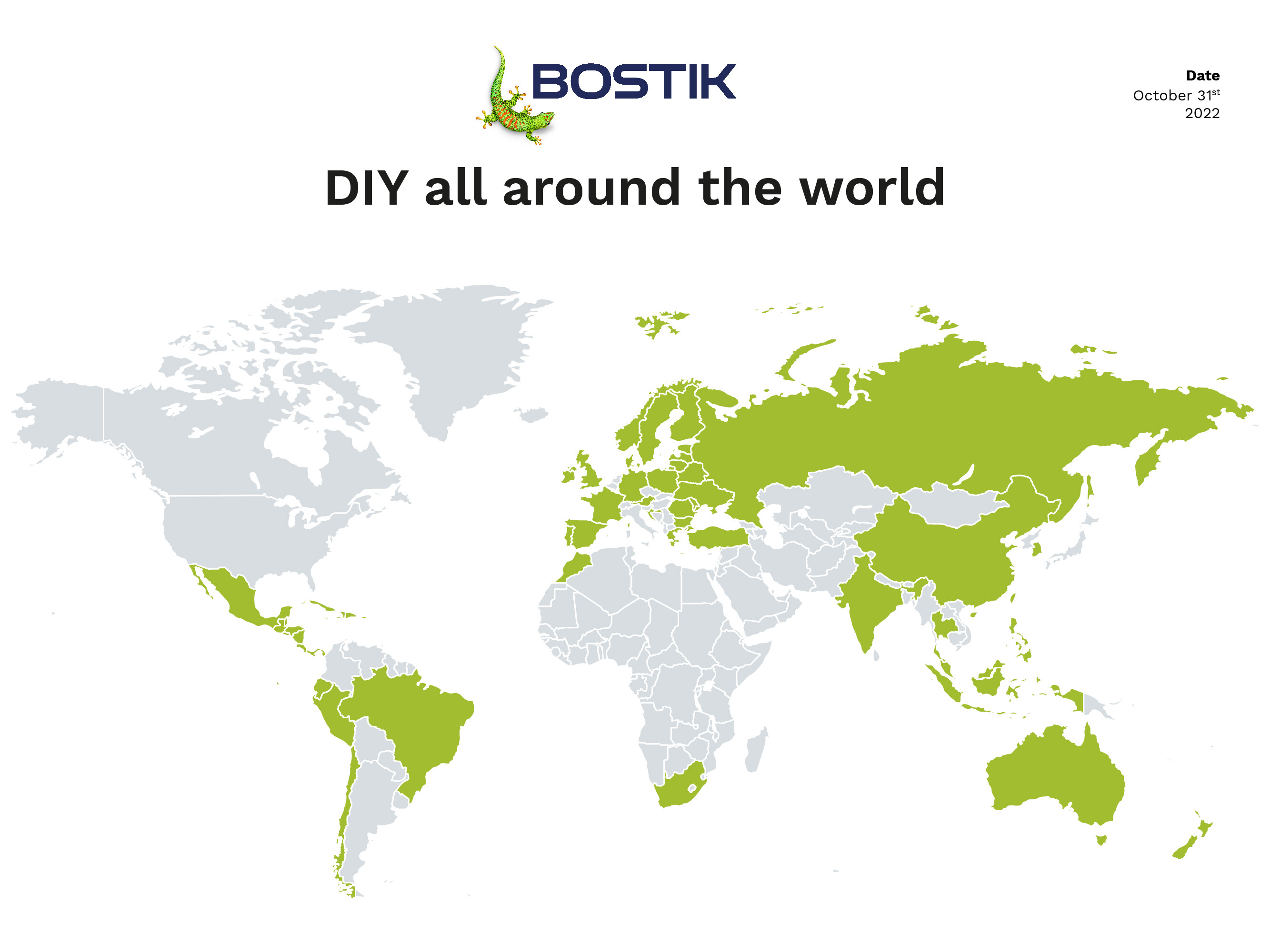 Bostik Global DIY World Map