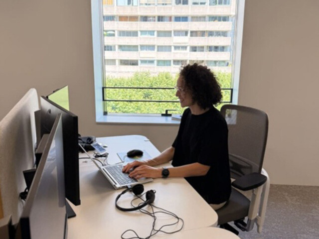 Kahina at work at the office