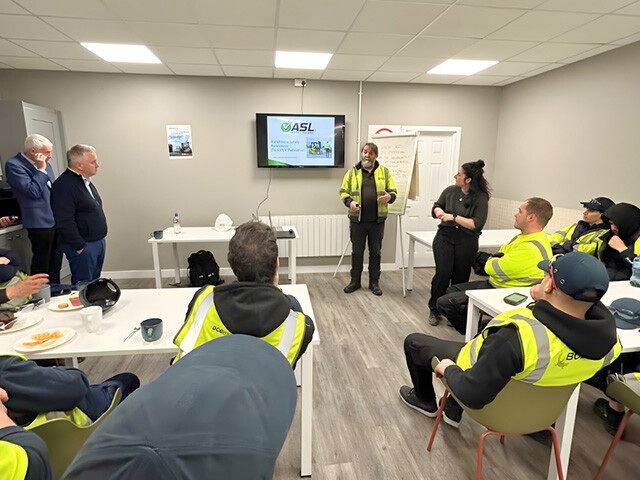 bostik ireland employees facing instructor and screen