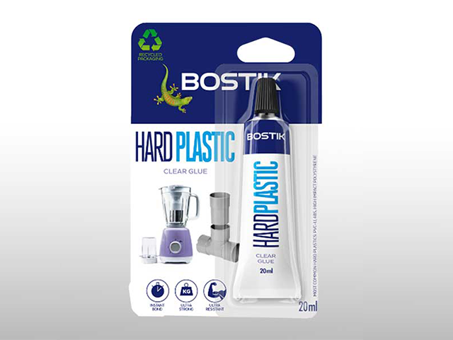 Hard plastic adhesive