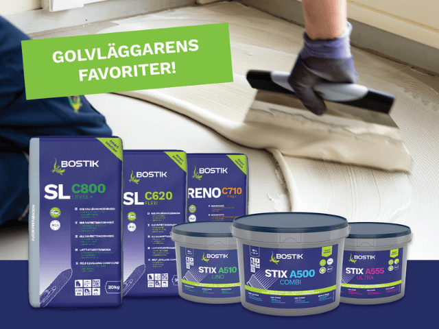 Spackel & golvlim som gör jobbet enkelt