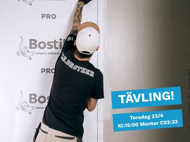 bostik lip sweden nordbygg tilebrother competion man tiling