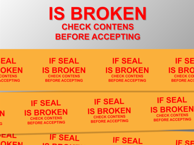 label if seal is broken check content