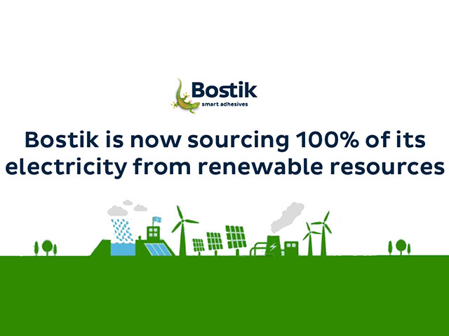 Bostik UK maximises sustainability with move to 100% renewable electricity