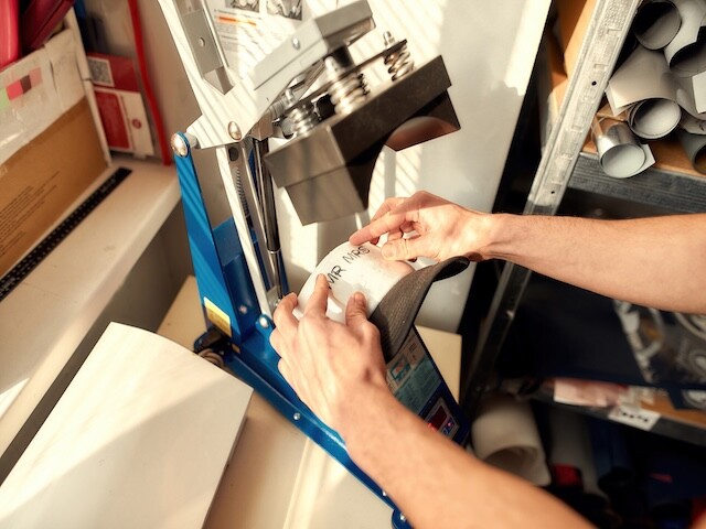Transfer print powder adhesives
