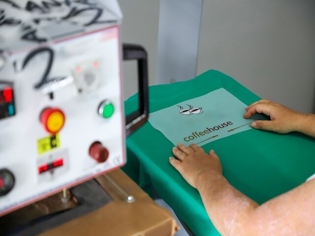 transfer print powder adhesive