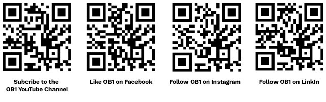 OB1 Social Media QR Codes