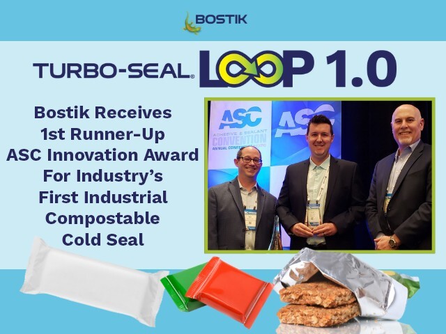 Bostik Receives 1st Runner-Up ASC Innovation Award For Industry’s First Industrial Compostable Cold Seal
