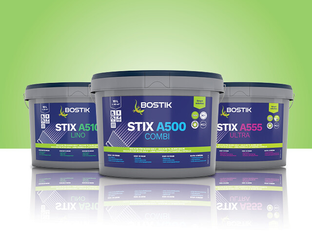bostik flooring products stix a500, stix 510 and stix 555