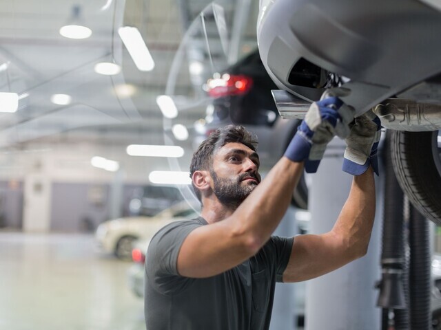 car repair in the garage